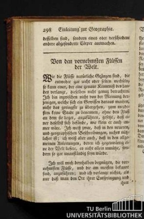 Von den vornehmsten Flüssen der Welt.
