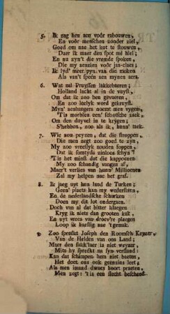 Treur-Gezang Over Het Verlies Der Nederlanden
