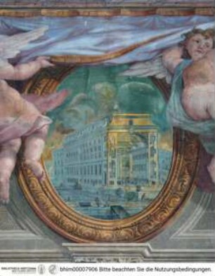 Medaillons mit Szenen aus dem Pontifikat Clemens' XI., Hospiz von San Michele in Trastevere