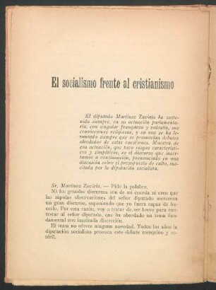 El socialismo frente al cristianismo