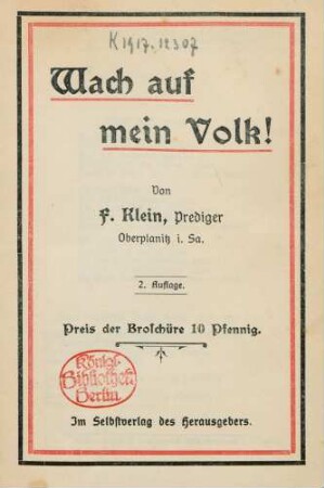 Wach auf mein Volk!