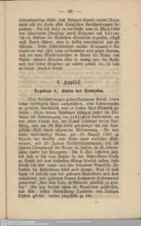 6. Kapitel. Napoleon I., Kaiser der Franzosen