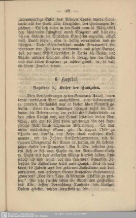 6. Kapitel. Napoleon I., Kaiser der Franzosen