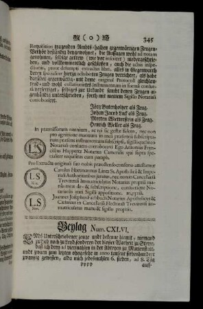 Beylag Num. CXLVI. - Beylag Num. CLII.