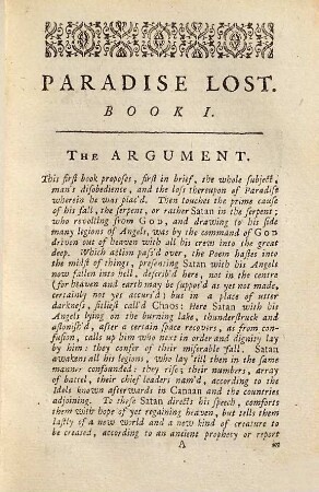 Paradise Lost : A Poem In Twelve Books ; With an Account of the Author's Life