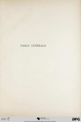 Table générale