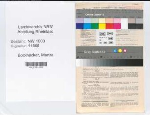 Entnazifizierung Martha Bockhacker, geb. 09.03.1899 (Bueroangestellte)