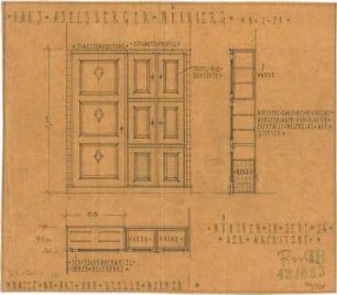 Fischer, Theodor; Nürnberg; Haus Adelsberger - Badezimmereinrichtung (Ansichten)