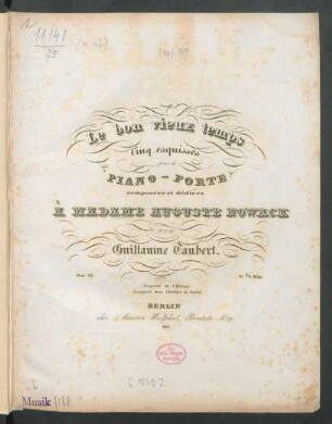 Le bon vieux temps : Cinq esquisses pour le Piano-Forte ; Oeuv. 39.