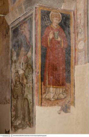 Szenen aus dem Alten Testament und aus dem Leben Christi, Franziskanerheilige und die vier Kardinaltugenden, Der heilige Laurentius