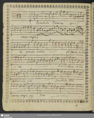 [Agostino Agazzari:] Benedicite Dominum omnes angeli ejus