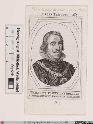 Bildnis Philipp (Felipe) IV., König von Spanien (reg. 1621-65)