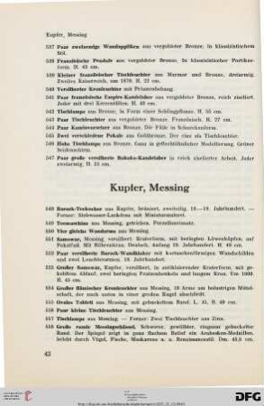 Kupfer, Messing (Nr. 584-560)