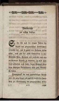 Vorbericht zur ersten Auflage - zur zweiten Auflage.