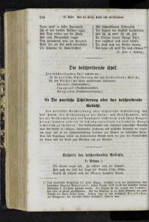 Die beschreibende Epik