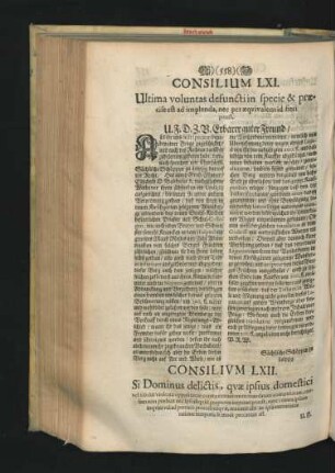 Consilium LXI - Consilium LXX.