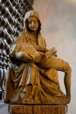 Deutschland. Niedersachsen. Cuxhaven. Luedingworth. Sankt Jacobi Kirche. Romanische Feldkirche. Bauerndom. Pieta. 15. Jahrhundert