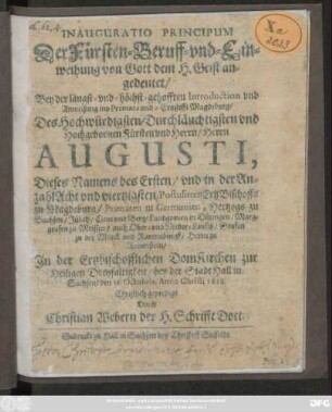Inauguratio Principum