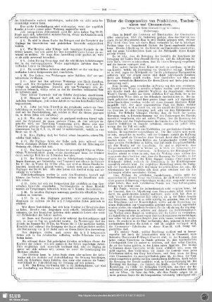 Ueber die Compensation von Pendeluhren, Taschenuhren und Chronometern (Fortsetzung)