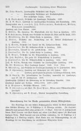 Umrechnung der im Buche genannten ältern Münzsorten.