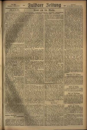 Zweite Ausgabe vom Sonntag, den 11. Oktober 1925.