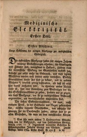 Medizinische Elektrizität