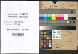 Entnazifizierung Gerhard Schumacher , geb. 15.12.1907 (Landwirt)