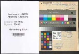 Entnazifizierung Erich Meisenburg , geb. 18.05.1888 (Oberstudienrat)