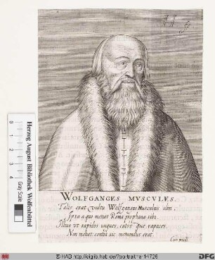 Bildnis Wolfgang Musculus (eig. Mäuslin)