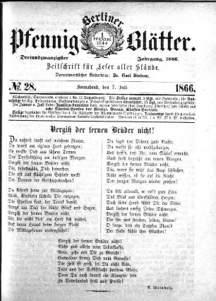 No. 28, Sonnabend, den 7. Juli