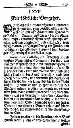 LXXII. Die tödtliche Vorgeher