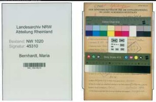 Entnazifizierung Maria Bernhardt , geb. 07.10.1898 ()