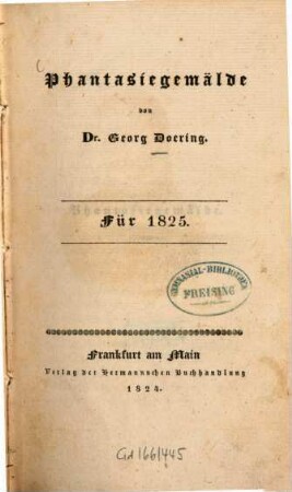 Phantasiegemälde : für .... 1825 (1824)