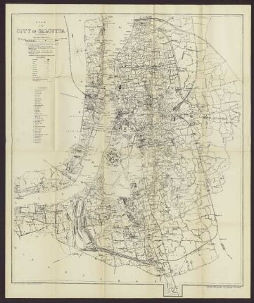 Plan Of The City Of Calcutta