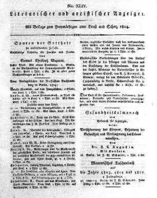 Literarischer und artistischer Anzeiger, No. XLIV.