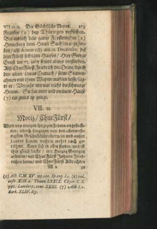 11. Moriz/ ChurFürst.