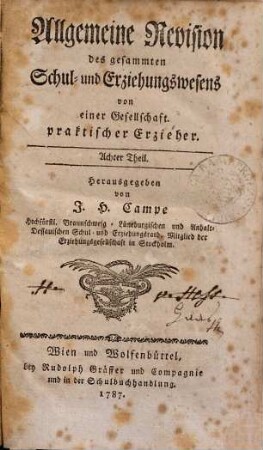 Allgemeine Revision des gesammten Schul- und Erziehungswesens, 8