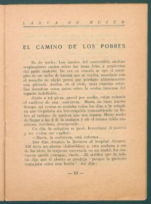 El camino de los pobres