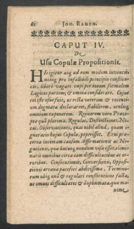 Caput IV. De Usu Copulae Propositionis.