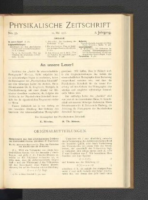 An unsere Leser!