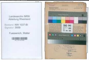 Entnazifizierung Walter Fuessenich , geb. 20.07.1886 ()