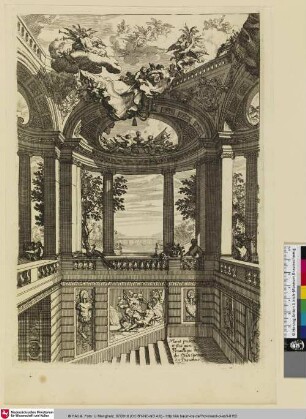 [Nouveaux livres de peintures de salles et d'escaliers.; Vestibül mit Treppe und Wandgemälden]