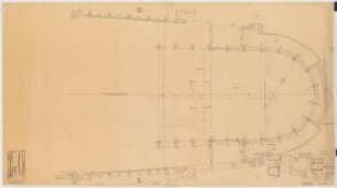 I.G.-Farben, Frankfurt/Main Verwaltungsgebäude: Mittelhalle: Eingangs- und Ausstellungshalle, Grundriss EG 1:50
