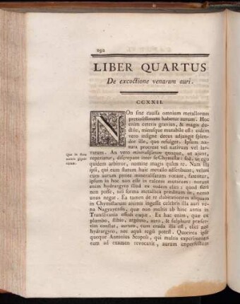 Liber Quartus De excoctione venarum auri
