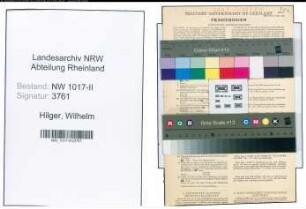 Entnazifizierung Wilhelm Hilger , geb. 04.07.1905 (Wirtschaftspruefer)