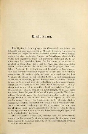 Kurzes Lehrbuch der Physiologie des Menschen