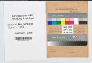 Entnazifizierung Erich Leusmann, geb. 14.06.1899 (Heizer)