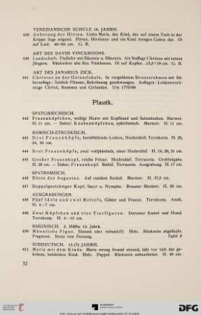Plastik (Nr. 442-472)