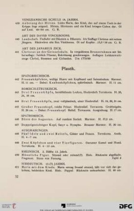 Plastik (Nr. 442-472)