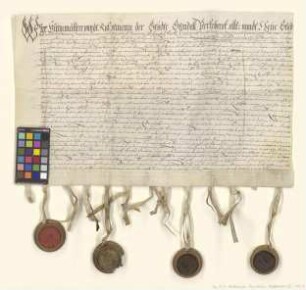 Altmärkische und prignitzsche Städte verschreiben sich der altmärkischen Ritterschaft über 2.000 Taler.